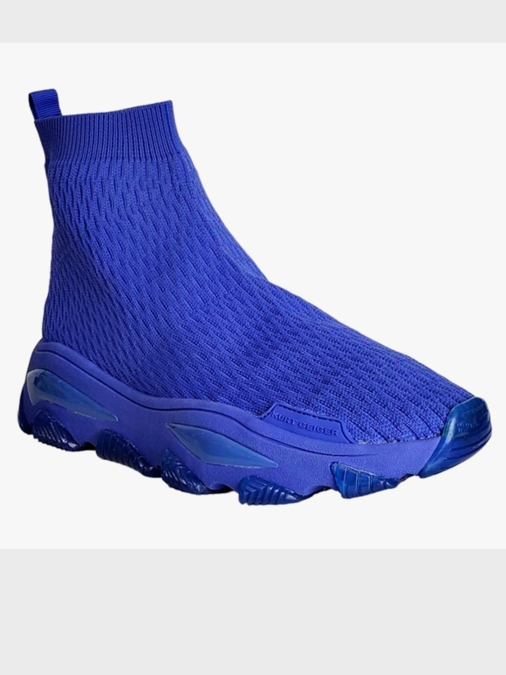 Kurt Geiger Men’s Royal Blue Knit Sock Sneaker